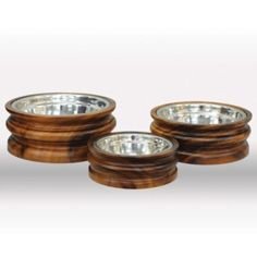 Wooden Designer Single Pet Bowls