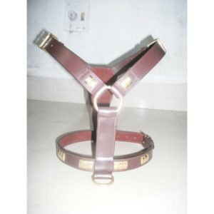 Tan Leather Strong Dog Harness