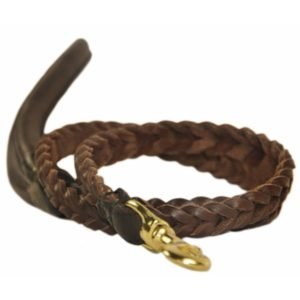 Braided Dog Leash Leather