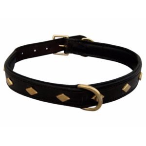 Brass Buckle Leather Dog Collars