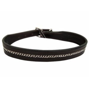 Black Leather Pet Dog Collar