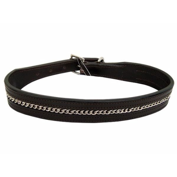 Black Leather Pet Dog Collar