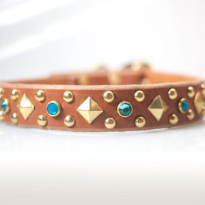 Real Gemstone Dog Collars