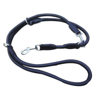adjustable leather plain dog leash