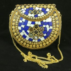 Blue Mosaic Clutch Purse