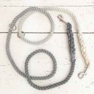 Ombre Grey Rope Dog Lead