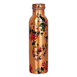 Colorful Flower Printed Copper Water Bottle Manufacturer