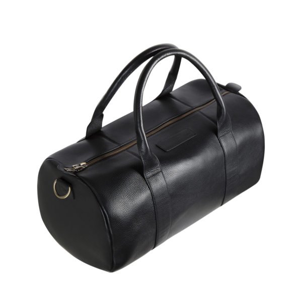Black Pure Leather Gym Duffel Bags Manufacturer India