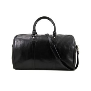Black Pure Leather Designer Duffel Bag For Ladies