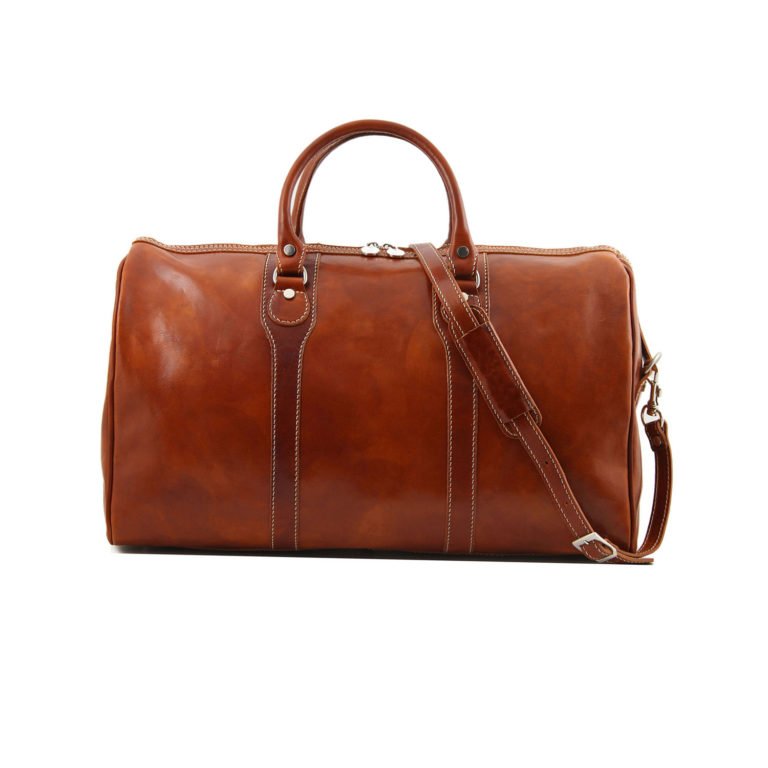 Solid Genuine Leather Travel Duffel Bags Large Size