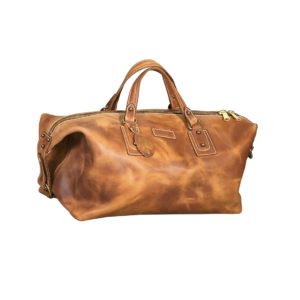 Pure Leather Brown Duffle bag Large Size