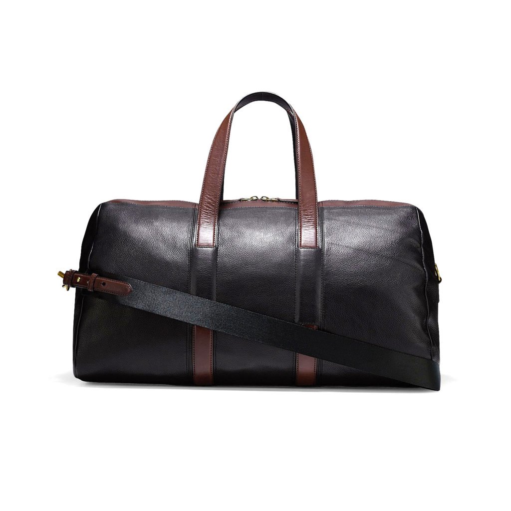 Solid Genuine Leather Travel Duffel Bags Large Size