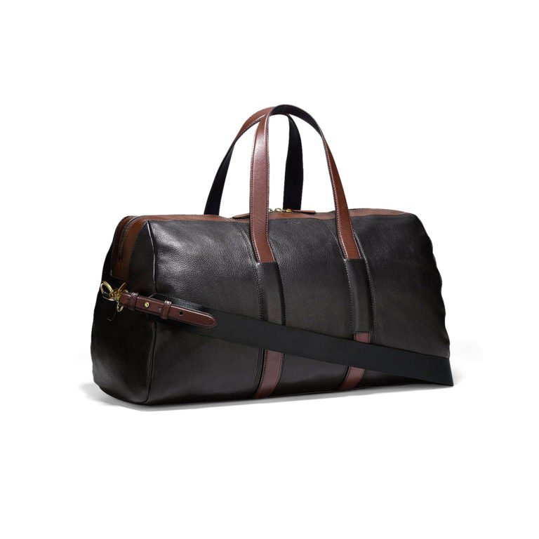 Solid Genuine Leather Travel Duffel Bags Large Size