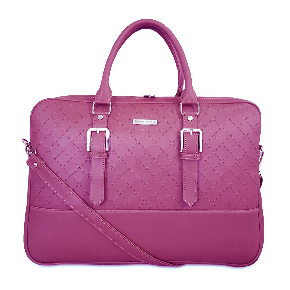 Luxury Dark Pink Ladies Laptop Bag Wholesale Manufacturer