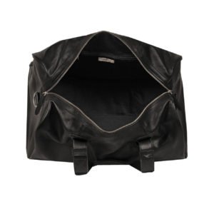 Black Duffel Handbag Leather Made Stylish and Durable