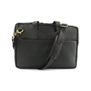 Black Genuine Leather Laptop Bag