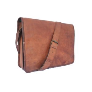 Full Flap Leather Messenger Bag For Men