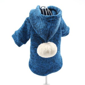 Designer Blue Warm Cotton Dog Coat