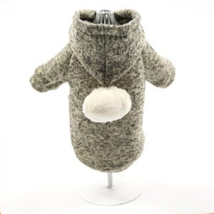 Designer Grey Warm Pure Cotton Small Dog Coat