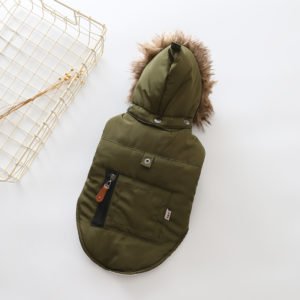 Army Green Designer Small Winter Coat Jacket