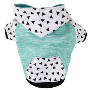 Triangle Pattern Printed Cotton Dog Hoodies