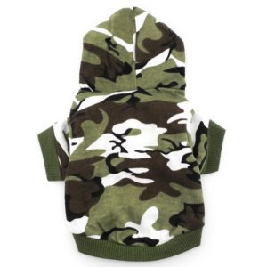 Pure Cotton Army Green Pattern Dog Hoodies