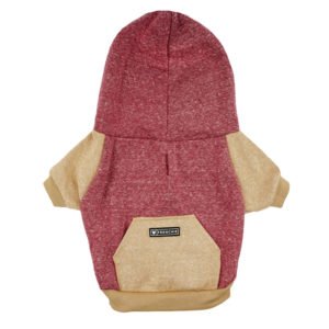 Tan and Maroon Medium Size Cotton Dog Hoodies