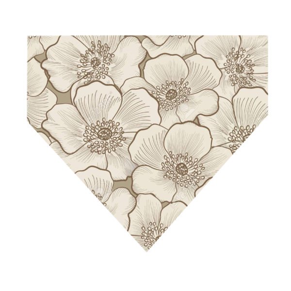 Flower Printed Cotton Designer Dog Bandana