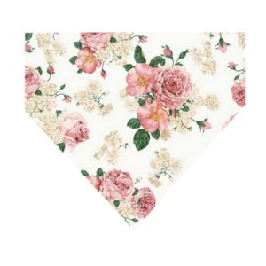 Rose Flower Print Cotton Fashionable Dog Bandana
