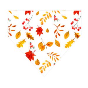 Autumn Leaf Printed Cotton Dog Bandana