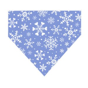 Winter Snow Flake Printed Dog Bandanas