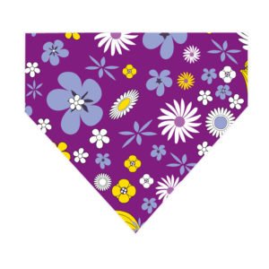 Flower Printed Colorful Cotton Pet Dog Bandana