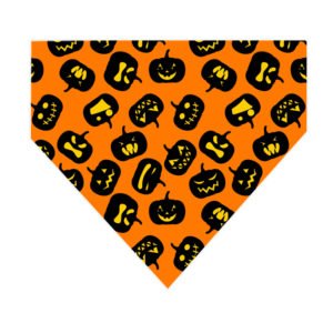 Printed Cotton Pumpkin Halloween Dog Bandanas