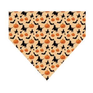 Cotton Halloween Custom Printed Triangle Bandanas For Dogs