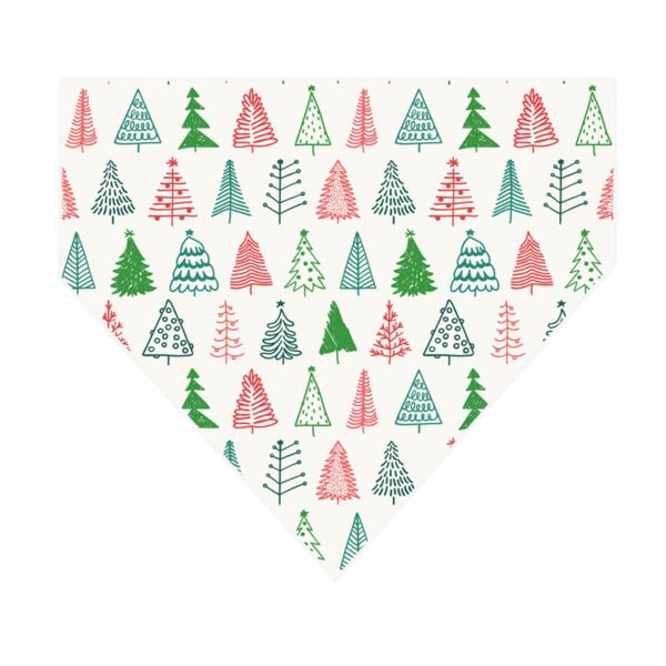 Cotton Christmas Tree Printed Dog Bandana