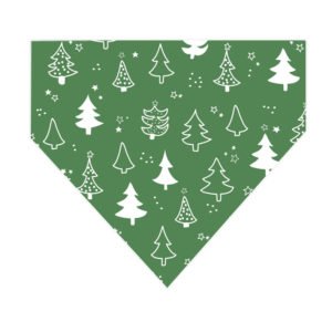 Green Christmas Tree Printed Dog Pet Bandana