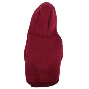 Dark Red Winter Dog Hoodie Cotton Dog Clothes