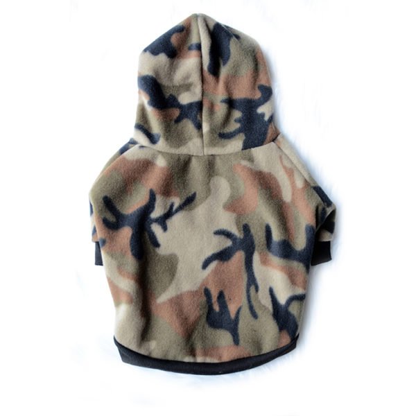 Small Cool Military Dog Hoodie Winter Cotton Pet Clothes
