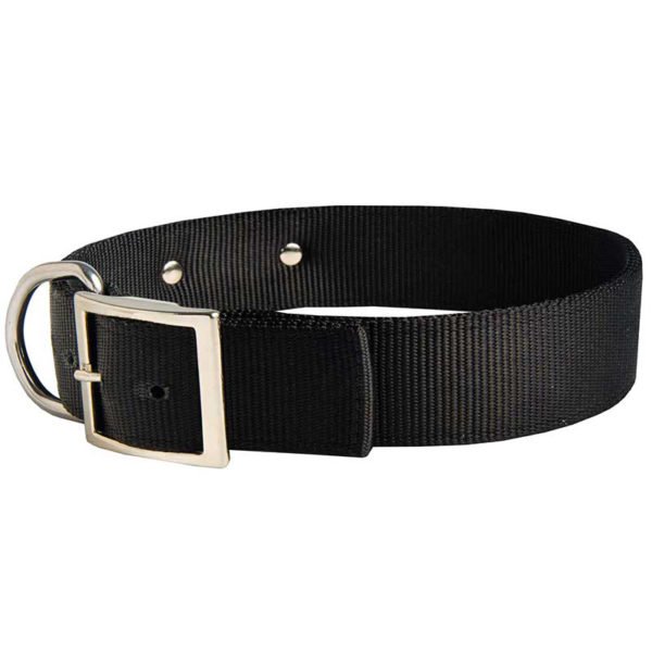 Black Nylon Dog Collar With Buckle