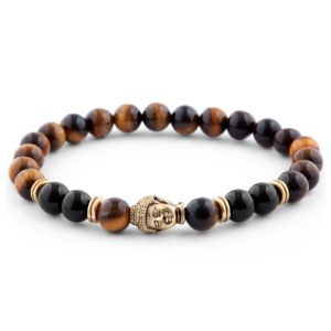 MEN'S BROWN HOMAGE TO BUDDHA BEAD STYLISH BRACELET