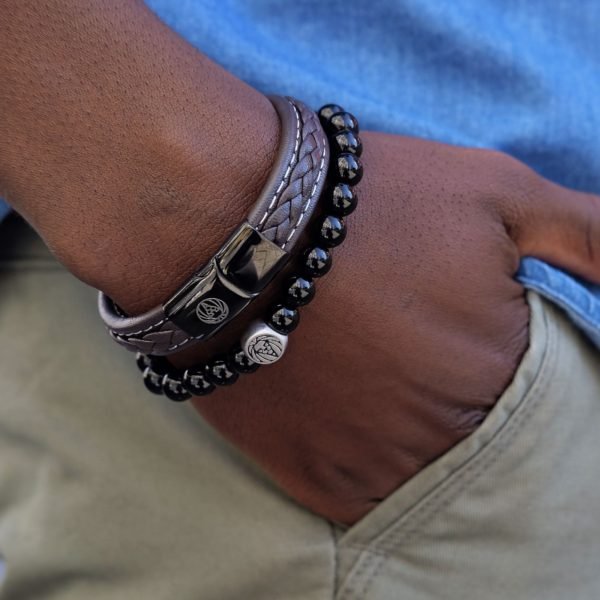 BLACK ADAMAS STONE MEN'S BRACELET