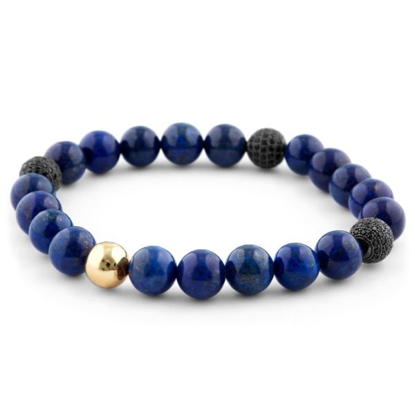 BLUE ABYSS LAPIS LAZULI BEAD BRACELET