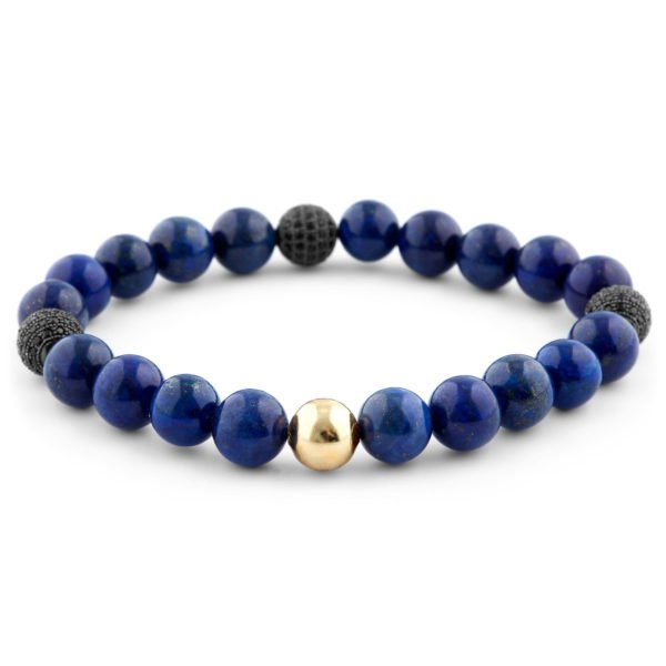 BLUE ABYSS LAPIS LAZULI BEAD BRACELET