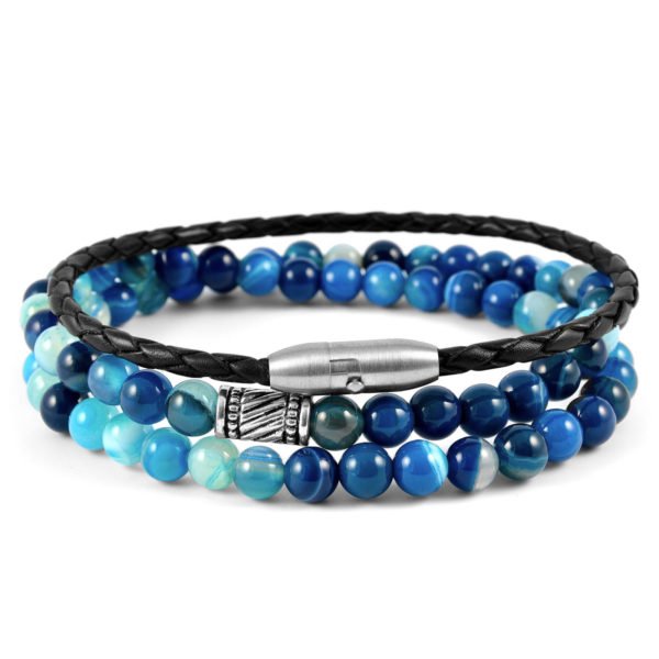 Blue Stone Bracelet For Men's - Image 2