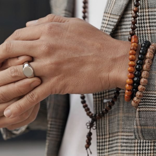 BLACK AND BROWN BEAD BRACELET - Image 5