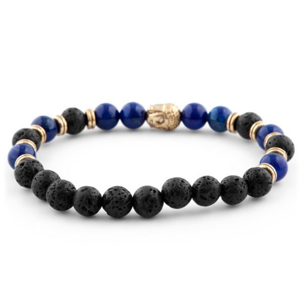 BLUE HOMAGE TO BUDDHA MEN'S BRACELET - Image 3