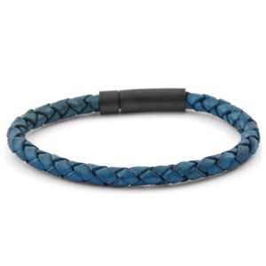 Blue Leather Bracelet For Men's Supplier