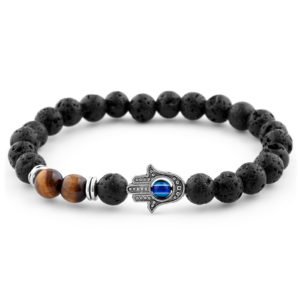 DESIGNER BROWN LAVA MEN'S BRACELET