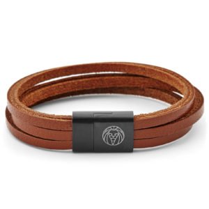 Twisted Leather Six Wrap  Bracelet