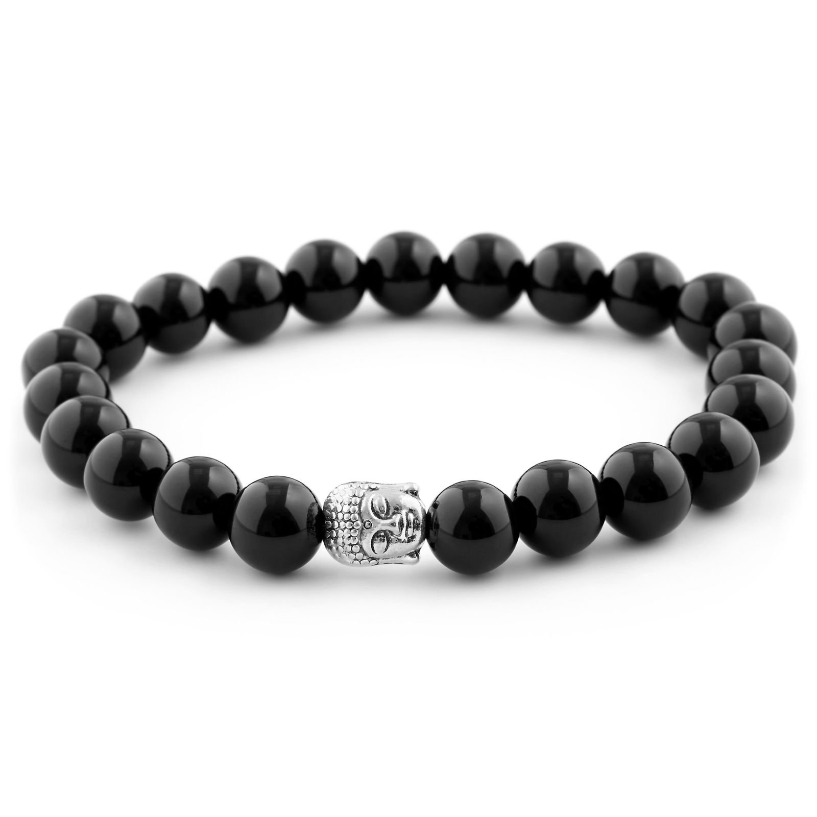 Buy Memoir Black Ball Beads and gun metal cylindrical shape Beads stretch  Fashion Bracelet for Men and Women Online In India At Discounted Prices